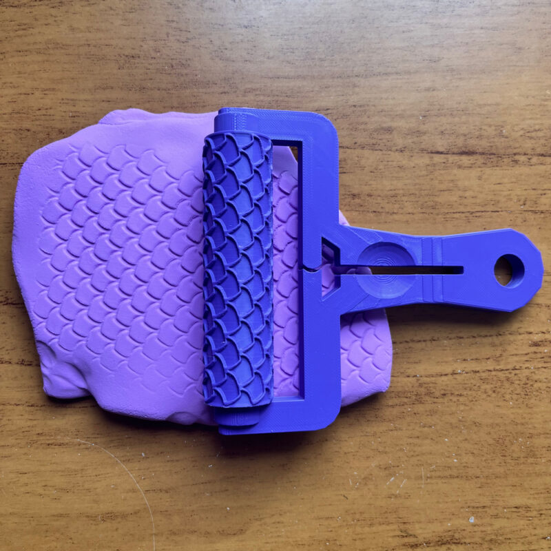 Rolo Textura para Cerâmica e Biscuit com cabo giratório - Várias Estampas - Marcador De Argila